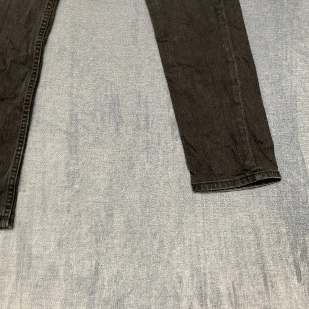 Levi's 511 Slim Fit Straight Jeans Mens 34x30 Black Denim Non Stretch 5 Pockets